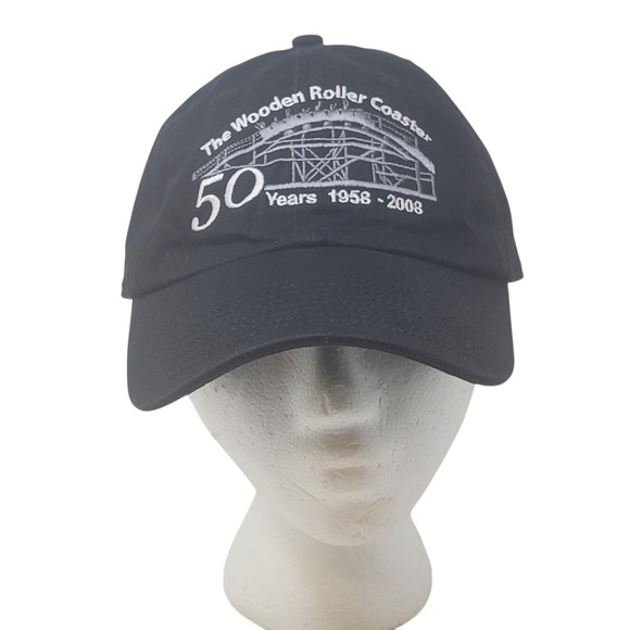 Wooden Roller Coaster 50th Anniversary Hat Playland PNE Embroidered Strapback - Picture 2 of 10